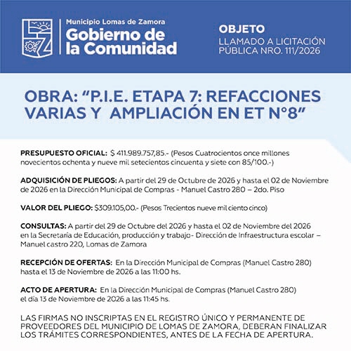 Licitaciones Sin datos  